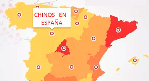 Spain chinese map